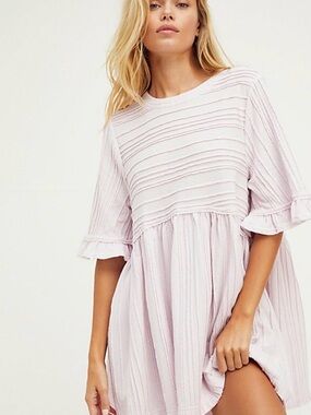Free People Light Lavender Take a Spin Dress, small